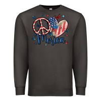 Smoke peace love 'merica Premium Sweatshirt - MaliasSmallBusiness