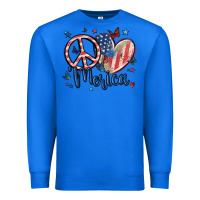 True Royal peace love 'merica Premium Sweatshirt - MaliasSmallBusiness