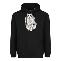 Black Ragdoll Cat Heavyweight Hoodie - LillyAllenDesigns