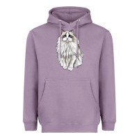 Lavender Ragdoll Cat Heavyweight Hoodie - LillyAllenDesigns