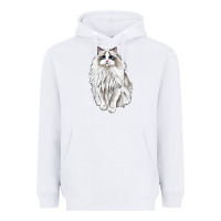 White Ragdoll Cat Heavyweight Hoodie - LillyAllenDesigns