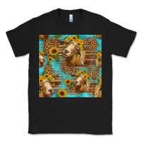 Black goat sunflowers seamless pattern Classic Tee - HRA Design Shop