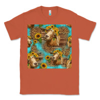 Copper goat sunflowers seamless pattern Classic Tee - HRA Design Shop