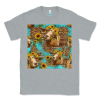 Heather Grey goat sunflowers seamless pattern Classic Tee - HRA Design Shop