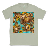 Matcha goat sunflowers seamless pattern Classic Tee - HRA Design Shop