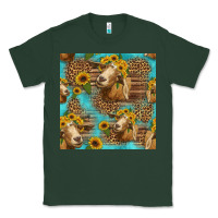 Sports Green goat sunflowers seamless pattern Classic Tee - HRA Design Shop