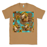 Toasted Coconut goat sunflowers seamless pattern Classic Tee - HRA Design Shop