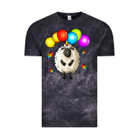 Cloud Black rainbow sheep Vintage Tee - Zillion Design Studio