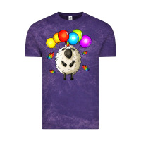 Cloud Purple rainbow sheep Vintage Tee - Zillion Design Studio