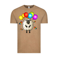 Vintage Coffee rainbow sheep Vintage Tee - Zillion Design Studio