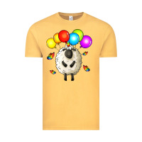 Vintage Mustard rainbow sheep Vintage Tee - Zillion Design Studio