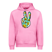 Fuchsia Pink softball peace sign Urban Hoodie - Jasminsmagicworld