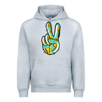 Heather Grey softball peace sign Urban Hoodie - Jasminsmagicworld