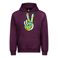 Mauve Wine softball peace sign Urban Hoodie - Jasminsmagicworld