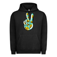 Pigment Black softball peace sign Urban Hoodie - Jasminsmagicworld