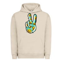 Pigment French Oak softball peace sign Urban Hoodie - Jasminsmagicworld