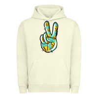 Pigment Pistachio softball peace sign Urban Hoodie - Jasminsmagicworld