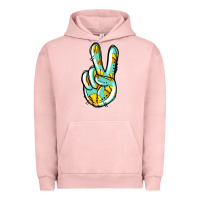 Pigment Salmon softball peace sign Urban Hoodie - Jasminsmagicworld