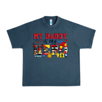 Midnight Navy my daddy is my hero dispatcher Urban Heavy Tee - Zillion Design Studio
