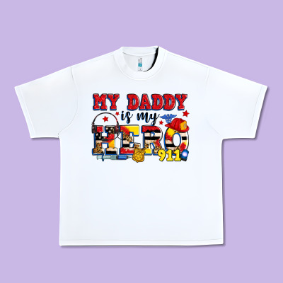 My Daddy Is My Hero Dispatcher Urban Heavy Tee Designed By Zillion Design Studio