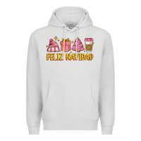 Dove Grey feliz navidad Premium Hoodie - MaliasSmallBusiness