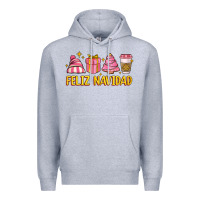 Heather Grey feliz navidad Premium Hoodie - MaliasSmallBusiness