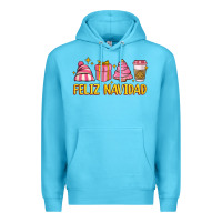 Ocean Blue feliz navidad Premium Hoodie - MaliasSmallBusiness