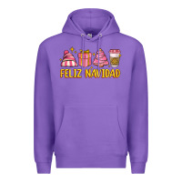 Purple feliz navidad Premium Hoodie - MaliasSmallBusiness