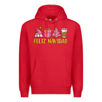 Red feliz navidad Premium Hoodie - MaliasSmallBusiness