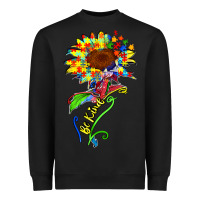 Black be kind autism sunflower Heavyweight Sweatshirt - Zillion Design Studio