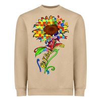 Mushroom be kind autism sunflower Heavyweight Sweatshirt - Zillion Design Studio