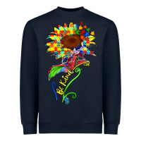 Navy be kind autism sunflower Heavyweight Sweatshirt - Zillion Design Studio