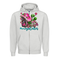 Dove Grey cowgirl vibes with boots and gun Zipper Hoodie - AdoDesignShop