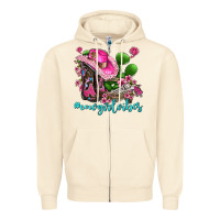 Sandshell cowgirl vibes with boots and gun Zipper Hoodie - AdoDesignShop
