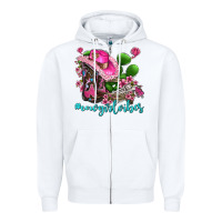 White cowgirl vibes with boots and gun Zipper Hoodie - AdoDesignShop