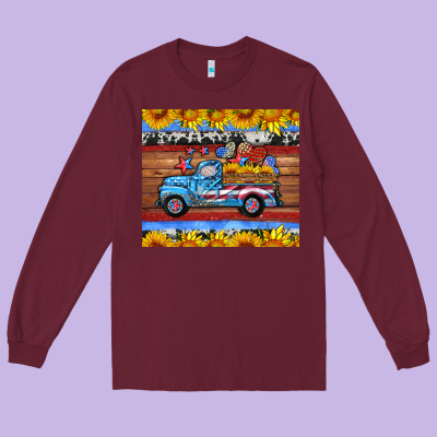 American Truck Tumbler Long Sleeve Tee Designed By Hra Design Shop
