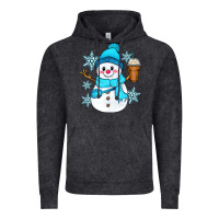 Vintage Black cute snowman Vintage Hoodie - Zillion Design Studio