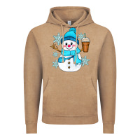 Vintage Coffee cute snowman Vintage Hoodie - Zillion Design Studio