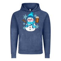 Vintage Denim cute snowman Vintage Hoodie - Zillion Design Studio