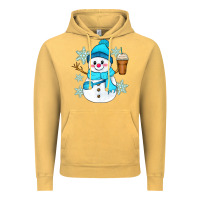 Vintage Mustard cute snowman Vintage Hoodie - Zillion Design Studio