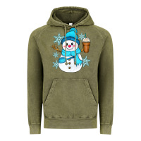 Vintage Olive cute snowman Vintage Hoodie - Zillion Design Studio