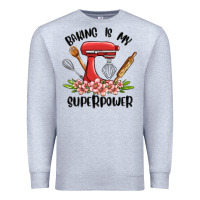 Heather Grey baking is my superpower malia Premium Sweatshirt - MaliasSmallBusiness
