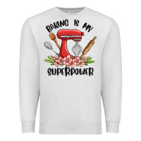 Oatmeal Heather baking is my superpower malia Premium Sweatshirt - MaliasSmallBusiness