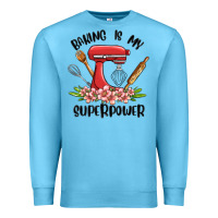 Ocean Blue baking is my superpower malia Premium Sweatshirt - MaliasSmallBusiness