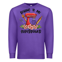 Purple baking is my superpower malia Premium Sweatshirt - MaliasSmallBusiness