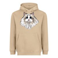 Mushroom Ragdoll Face Cat Heavyweight Hoodie - LillyAllenDesigns