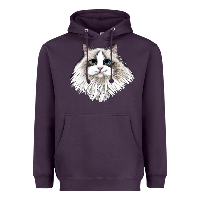 Ragdoll Face Cat Heavyweight Hoodie by LillyAllenDesigns | Teevron