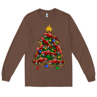 Chestnut christmas truck tree Long Sleeve Tee - FaDigitalArtStudio