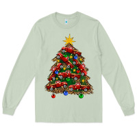 Matcha christmas truck tree Long Sleeve Tee - FaDigitalArtStudio