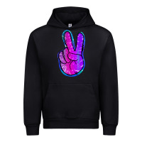 Black Mermaid Peace Sign Urban Hoodie - Jasminsmagicworld